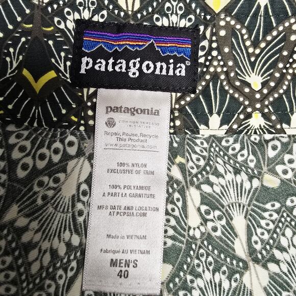 Patagonia Board Shorts Size 40 Wavefarer Mens Maharaja Forest Glen Surf Swim - Picture 9 of 14